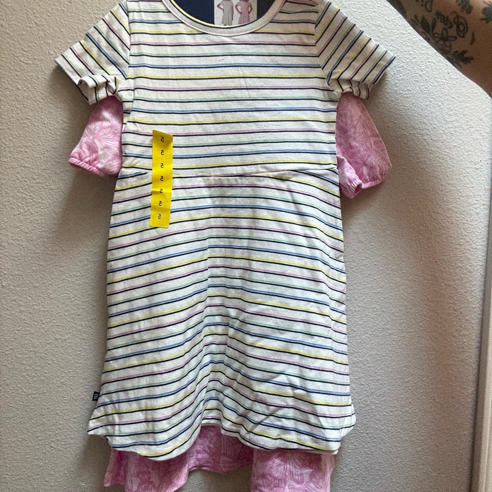 GAP Kids Striped and Pink Dress Set